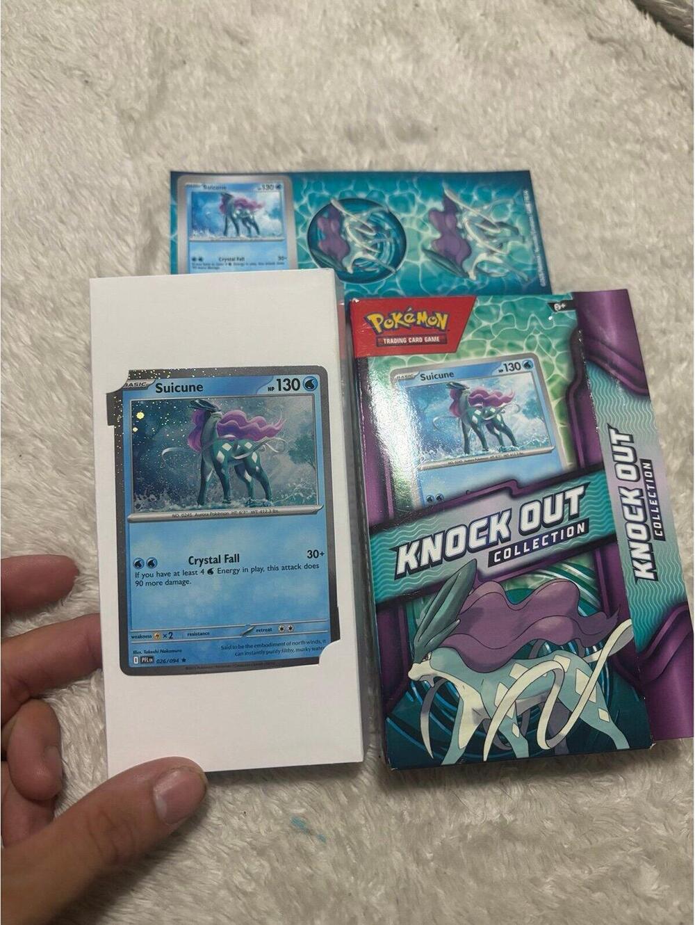 Pokemon Suicune Knockout Box NO PACK promo and Sticker only